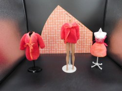 BARBIE1867 1969 DREAM-INS PLUSH  RED TIED ROBE  and/ or  Matching Nightie choice